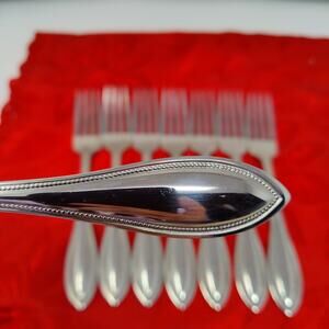 8X DF ARBOR / AMERICAN HARMONY Dinner Forks 7 3/8" Oneida Stainless